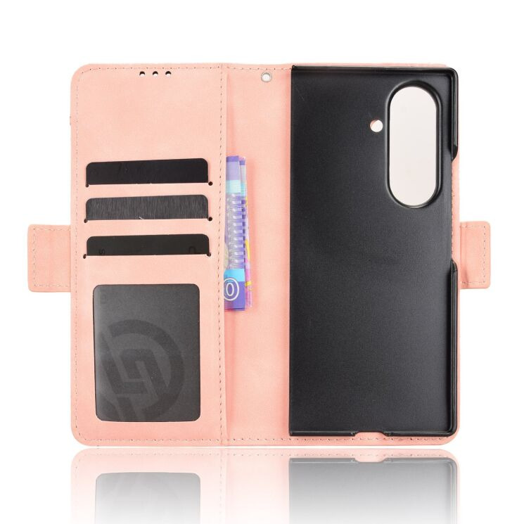 Чехол-книжка с карманами Deexe Wallet Stand (FF) для Samsung Galaxy Fold 8 Ultra - Pink: фото 4 из 8
