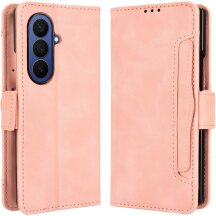 Чехол-книжка с карманами Deexe Wallet Stand (FF) для Samsung Galaxy Fold 8 Ultra - Pink: фото 1 из 8