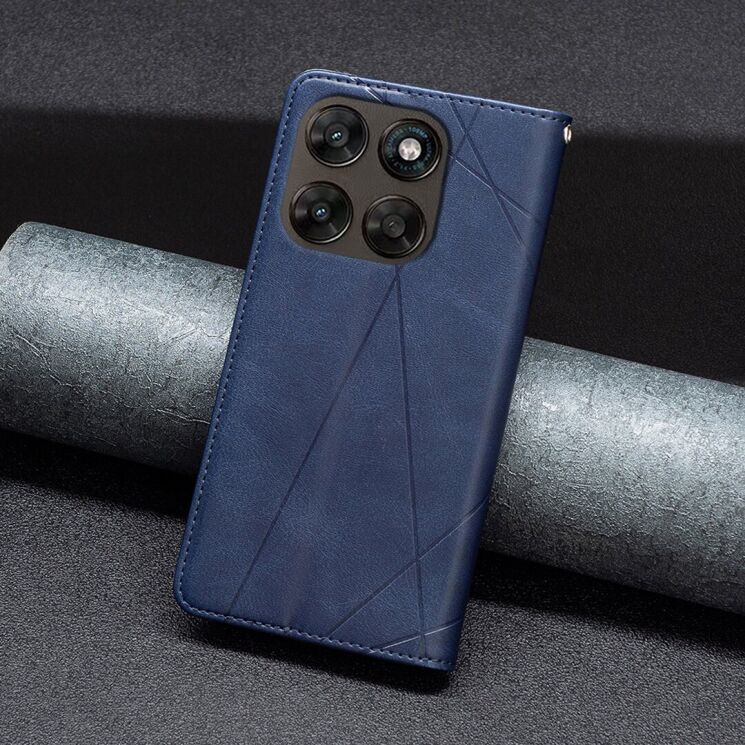 Чохол-книжка з кишеньками UniCase Geometric Pattern для Motorola Moto G77 - Blue: фото 6 з 10