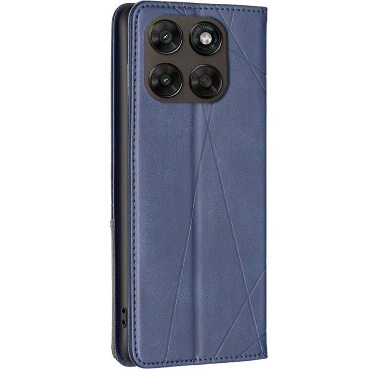 Чохол-книжка з кишеньками UniCase Geometric Pattern для Motorola Moto G77 - Blue: фото 3 з 10