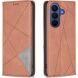 Чохол-книжка з кишеньками UniCase Geometric Pattern для Samsung Galaxy A18 / A17 (A175) / A26 (A266) - Brown (385064Z). Фото 1 з 10