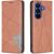 Чохол-книжка з кишеньками UniCase Geometric Pattern для Samsung Galaxy A18 / A17 (A175) / A26 (A266) - Brown: фото 1 з 10