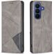 Чохол-книжка з кишеньками UniCase Geometric Pattern для Samsung Galaxy A57 (A576) - Grey (406100H). Фото 1 з 10