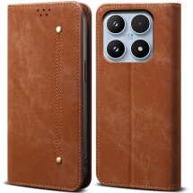 Чехол-книжка с карманами UniCase Jeans Wallet для Xiaomi 17 - Coffee: фото 1 из 7