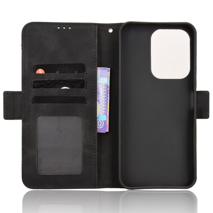 Чехол-книжка с кармашками Deexe Wallet Stand для Xiaomi Poco C95 Pro - Black (429205B) Чехол-книжка с кармашками Deexe Wallet Stand для Xiaomi Poco C95 Pro - Black: фото 4 из 15