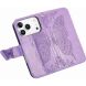 Чохол-книжка з малюнком UniCase Butterfly Pattern для iPhone 18 Pro Max / 17 Pro Max - Light Purple (423827LV). Фото 4 з 9