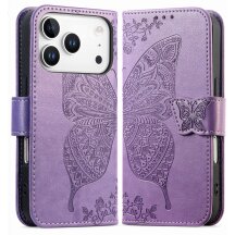 Чохол-книжка з малюнком UniCase Butterfly Pattern для iPhone 18 Pro Max / 17 Pro Max - Light Purple: фото 1 з 9