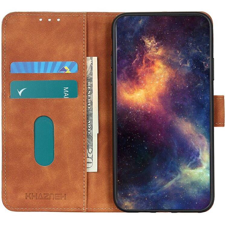 Чехол-книжка с застежкой KHAZNEH Retro Wallet для Motorola Edge 70 Max - Brown (435514Z) Чехол-книжка с застежкой KHAZNEH Retro Wallet для Motorola Edge 70 Max - Brown: фото 2 из 8