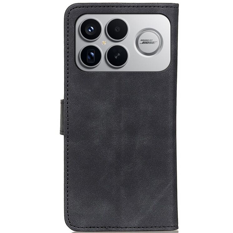 Чохол-книжка з застібкою KHAZNEH Retro Wallet для Xiaomi Poco F8 Ultra - Black: фото 4 з 9