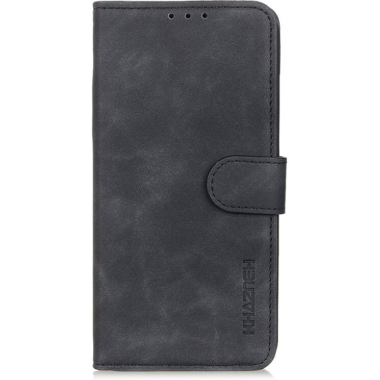 Чехол-книжка с застежкой KHAZNEH Retro Wallet для Xiaomi Redmi Note 17 Pro - Black: фото 5 из 9