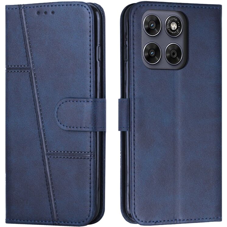 Чохол-книжка з застібкою UniCase Jet Cover для Motorola Moto G77 - Blue: фото 1 з 10