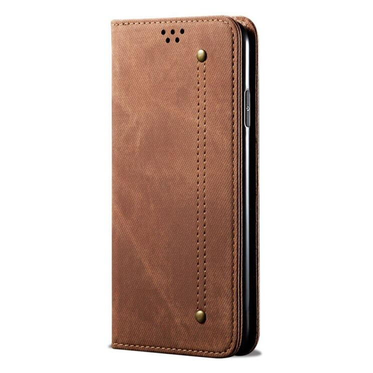 Чехол-книжка с кармашками UniCase Jeans Wallet для OnePlus Nord CE - Brown: фото 2 из 18