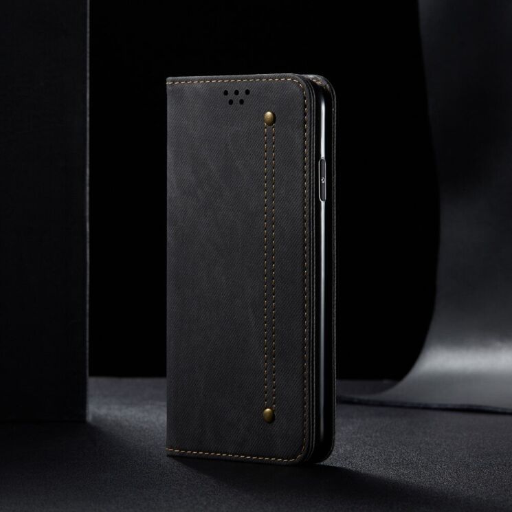 Чехол-книжка UniCase Jeans Wallet для Realme C55 - Black: фото 5 из 8