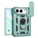 Чохол (PC+TPU) з підставкою Deexe Armor Shield (FF) для iPhone Duo - Green (435009G). Фото 1 з 9
