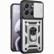Чехол с защитой камеры Deexe Armor Shield для Motorola Moto G57 / G57 Power / G67 Power - Silver (403312S)