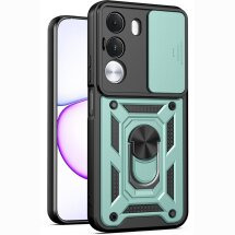 Чохол із захистом камери Deexe Armor Shield для Realme C100i - Green: фото 1 з 9