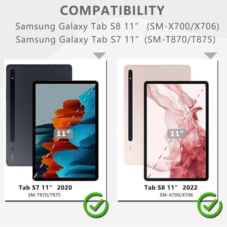 Чохол Speck Balance Folio для Samsung Galaxy Tab S7 (T870/875) / S8 (X700/706) 138610-9329 - Royal Pink: фото 8 з 9