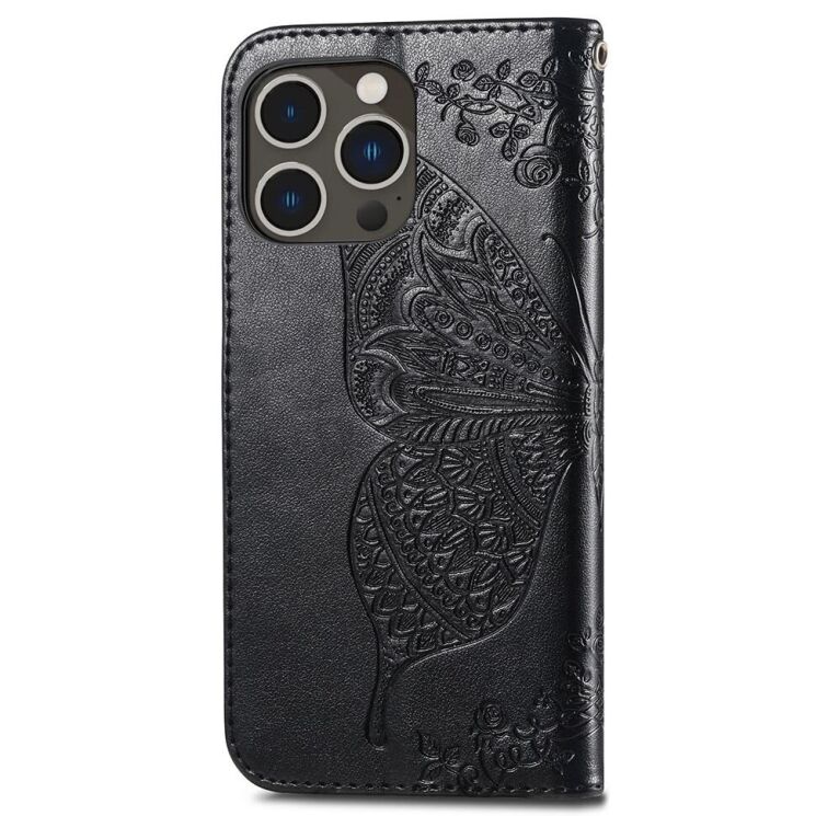 Чехол UniCase Butterfly Pattern для Apple iPhone 15 Pro Max - Black: фото 5 из 5
