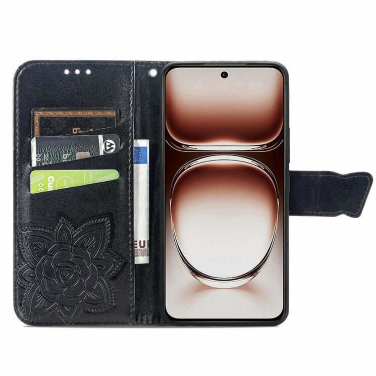 Чехол UniCase Butterfly Pattern для OPPO A3x / A3 / A40m - Black: фото 2 из 7