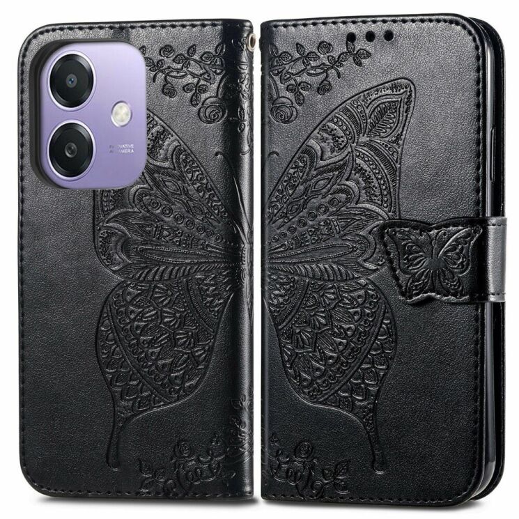 Чехол UniCase Butterfly Pattern для OPPO A3x / A3 / A40m - Black: фото 1 из 7