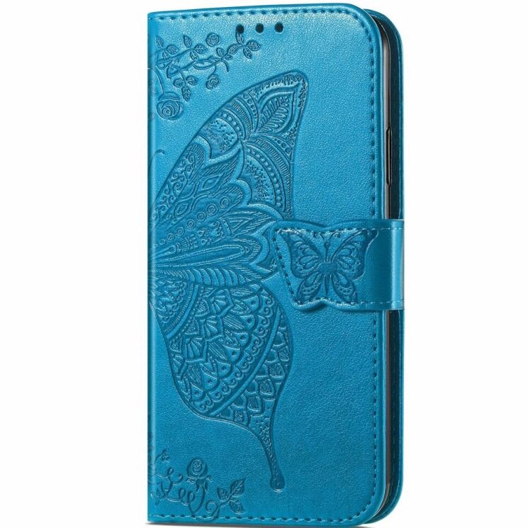 Чохол UniCase Butterfly Pattern для TECNO Spark 20 Pro - Blue: фото 4 з 8
