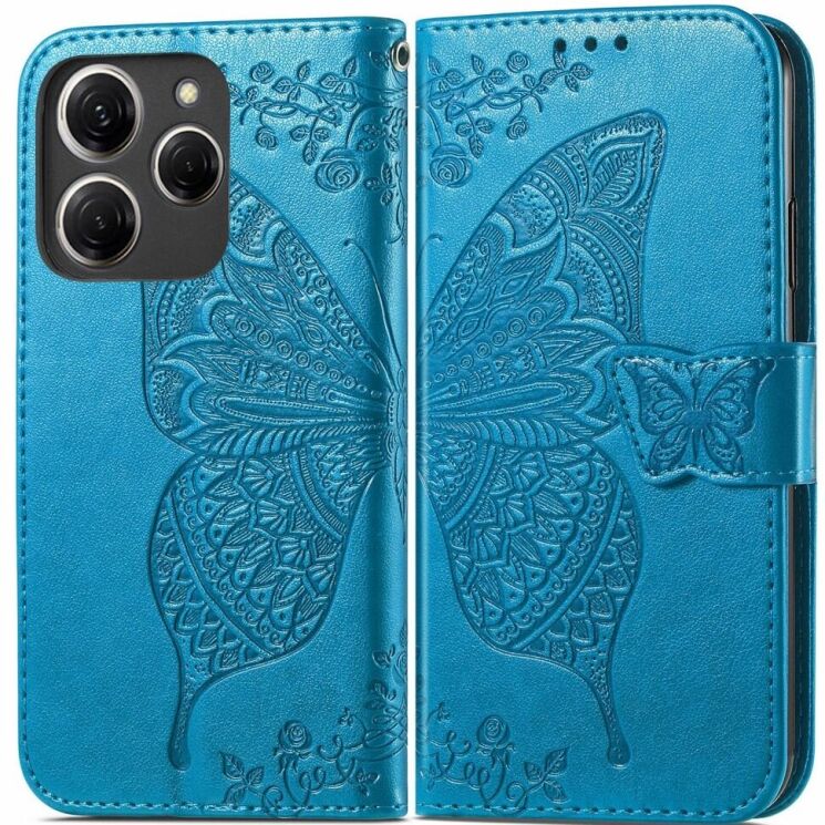 Чохол UniCase Butterfly Pattern для TECNO Spark 20 Pro - Blue: фото 1 з 8