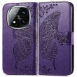 Чехол UniCase Butterfly Pattern для Xiaomi Redmi Note 14 Pro Plus - Dark Purple (373218DV)