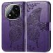 Чехол UniCase Butterfly Pattern для Xiaomi Redmi Note 14 Pro Plus - Dark Purple (373218DV). Фото 1 из 9