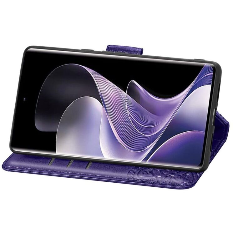 Чехол UniCase Butterfly Pattern для Xiaomi Redmi Note 14 Pro Plus - Dark Purple: фото 3 из 9