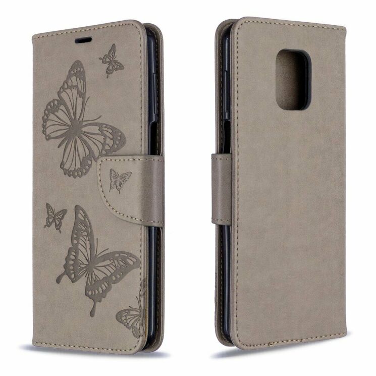 Чохол UniCase Butterfly Pattern для Xiaomi Redmi Note 9 Pro Max / Note 9 Pro / Note 9s - Grey: фото 6 з 9
