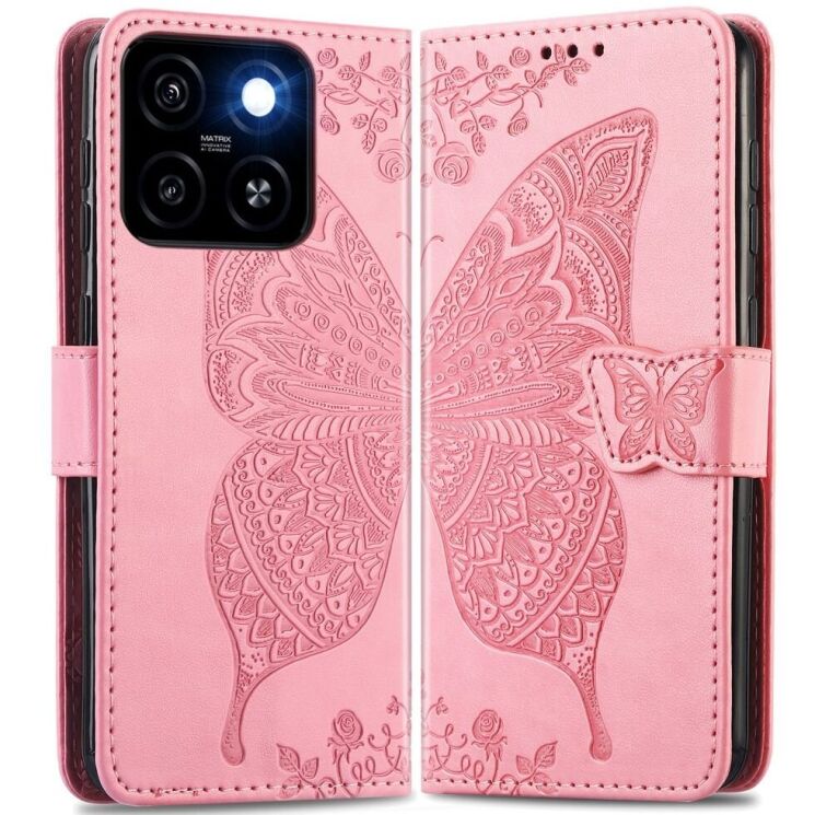 Чехол UniCase Butterfly Pattern для ZTE Blade A35 / Blade A55 - Pink: фото 1 из 6