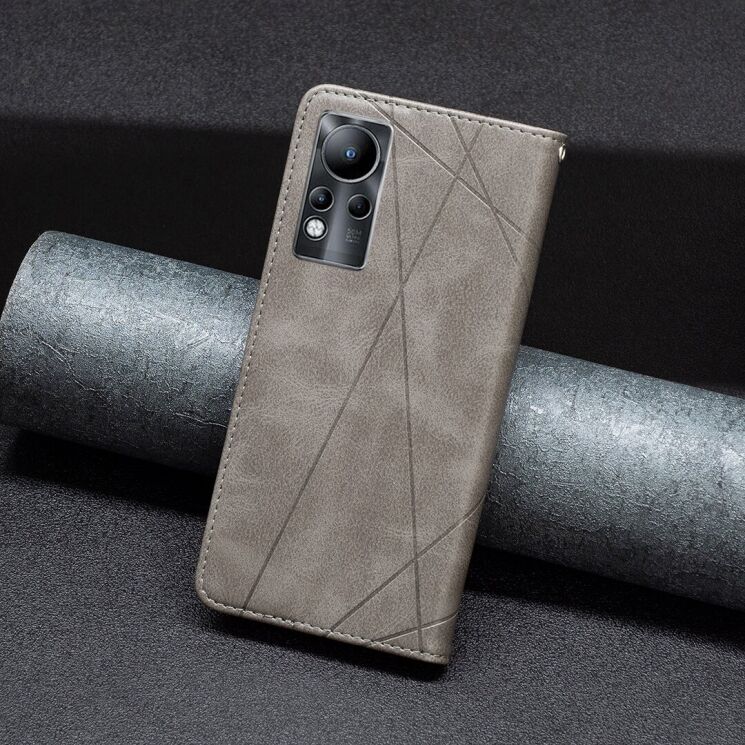 Чехол UniCase Geometric Pattern для Infinix Note 11 (X663B) / Note 12 (X663) - Grey: фото 4 из 7
