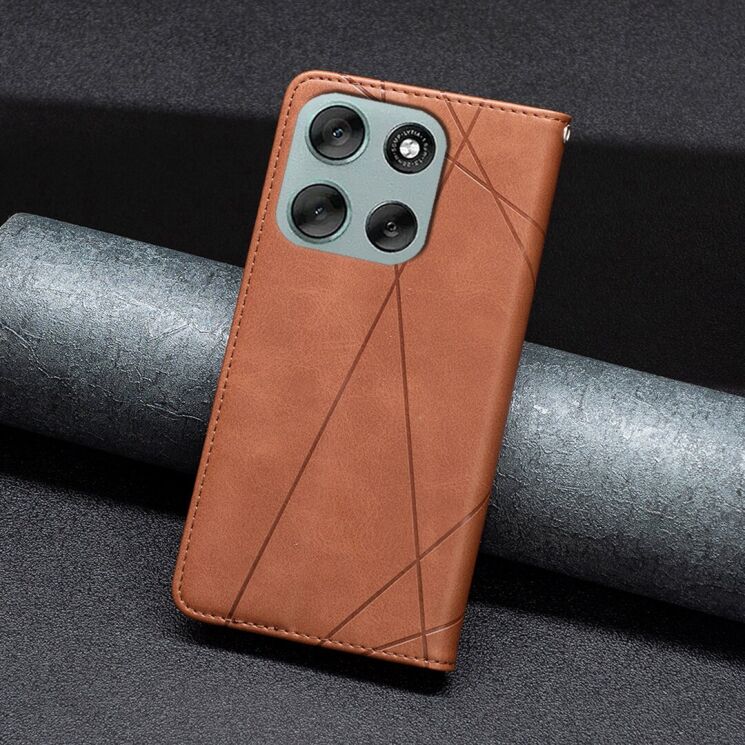 Чохол UniCase Geometric Pattern для Motorola Moto G56 - Brown: фото 5 з 9
