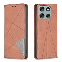 Чохол UniCase Geometric Pattern для Motorola Moto G56 - Brown: фото 1 з 9