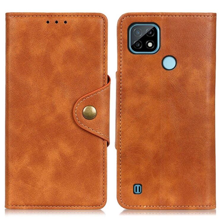 Чехол UniCase Vintage Wallet для Realme C21 - Brown: фото 2 из 13