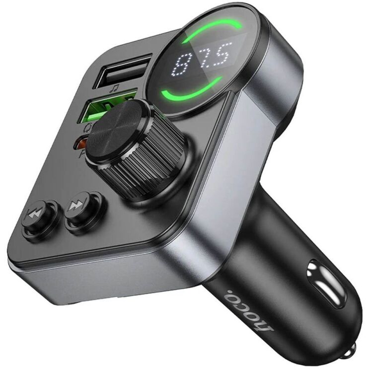 FM модулятор Hoco E86 48W (PD30W + QC3.0) - Black: фото 4 из 7