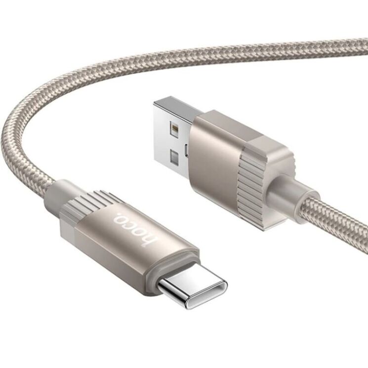 Кабель Hoco X117 USB to Type-C (3A, 1m) - Gold: фото 2 з 4