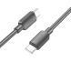Кабель Hoco X96 Hyper 60W Type-C to Type-C (3A, 1m) - Black (896182B). Фото 1 з 5