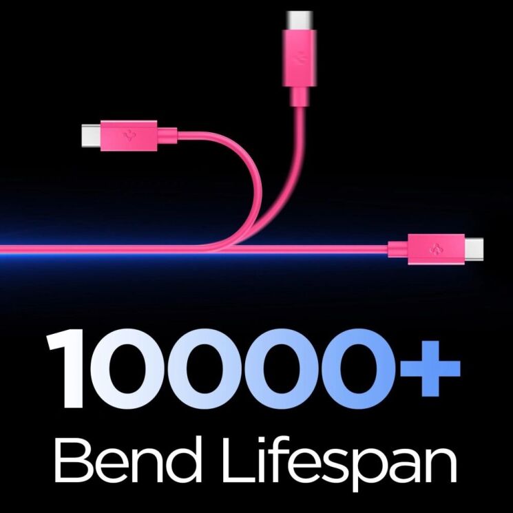 Кабель Spigen Essential EB6010CC Type-C to Type-C (60W, 1m) ACA10414 - Pink (896541P) Кабель Spigen Essential EB6010CC Type-C to Type-C (60W, 1m) ACA10414 - Pink: фото 2 из 6
