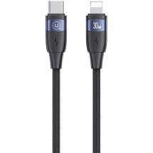 Кабель USAMS US-SJ635 Type-C to Lightning (30W, 2m) - Black: фото 1 из 6