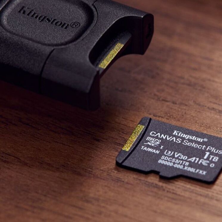 Карта памяти Kingston microSDXC 128GB Canvas Select Plus Gen3 UHS-I U1 V10 A1 (150MB/s) + адаптер (SDCS3/128GB) - Black: фото 6 из 7