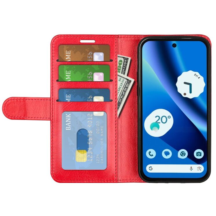 Классический чехол-книжка Deexe Wallet Style для Google Pixel 10a - Red: фото 2 из 7