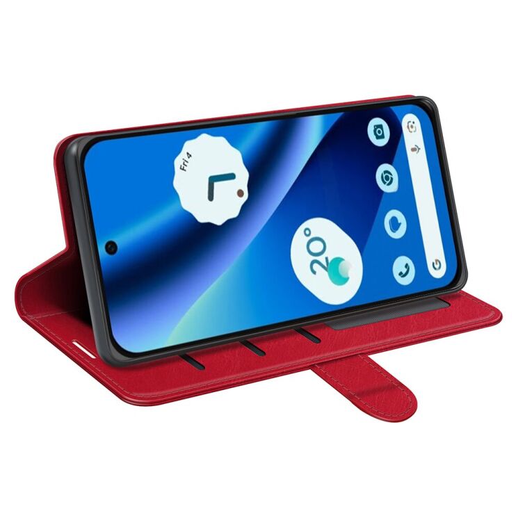 Классический чехол-книжка Deexe Wallet Style для Google Pixel 10a - Red: фото 3 из 7