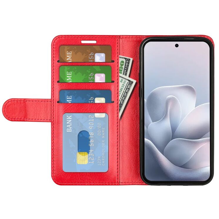 Классический чехол-книжка Deexe Wallet Style для Motorola Edge 70 Fusion - Red: фото 2 из 7
