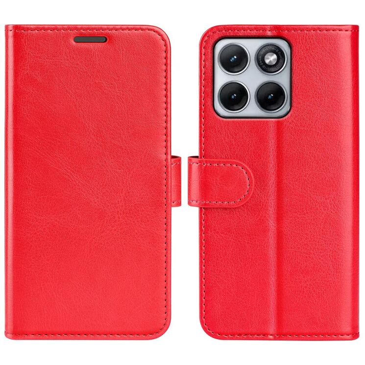 Классический чехол-книжка Deexe Wallet Style для Motorola Edge 70 Fusion - Red: фото 1 из 7