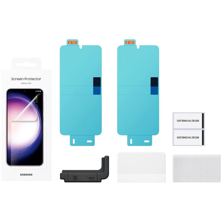 Комплект оригинальных пленок Screen Protector для Samsung Galaxy S23 Plus (S916) EF-US916CTEGRU: фото 4 из 5