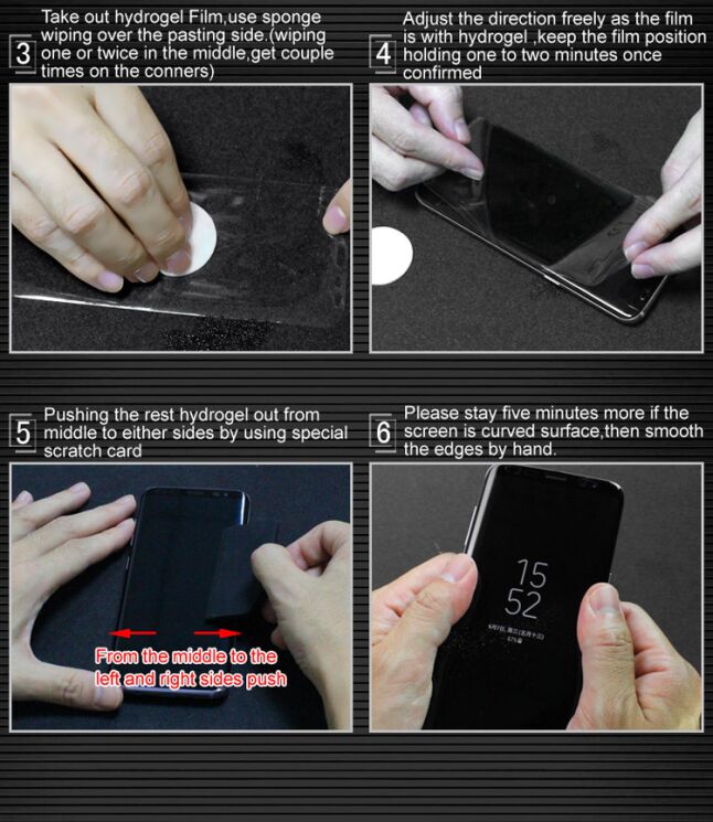 Комплект захисних плівок IMAK Full Coverage Hydrogel Film для ASUS Zenfone 5 (ZE620KL) / 5z (ZS620KL): фото 8 з 8