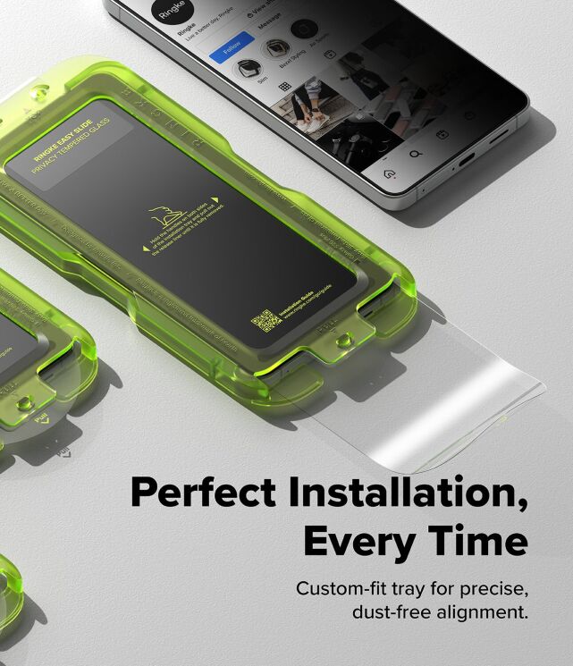 Комплект защитных стекол (2шт) Ringke Easy Slide Privacy для Samsung Galaxy S26 Plus (S947) 8800328815384: фото 5 из 18