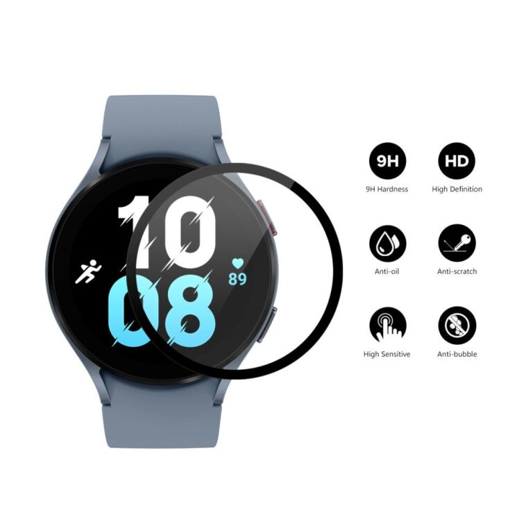 Комплект защитных стекол ENKAY 9H Watch Glass для Samsung Galaxy Watch 5 (44mm) - Black: фото 2 из 8