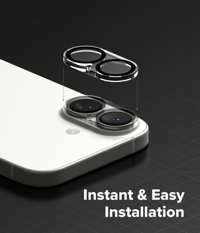 Комплект защитных стекол Ringke Camera Full Cover Glass для iPhone 17 (8800328812369) - Black: фото 7 из 10